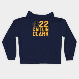 caitlin clark 22 Kids Hoodie